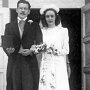 Jacques Lamarche et son épouse Michelle Deguire.<br />Ils se marient le 5 juillet 1947, une semaine à peine après le décès de Gertrude Hamel.